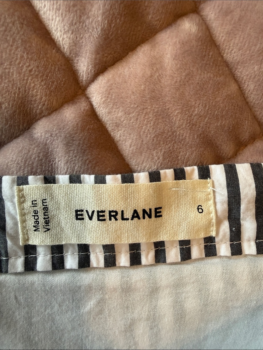 Striped Black and White A-Line Midi Skirt - Picture 3 of 4